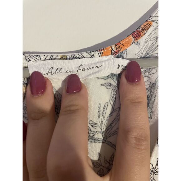 All In Favor Medium Floral Leafy Romper Ditsy Thanksgiving Cottage - Picture 2 of 4